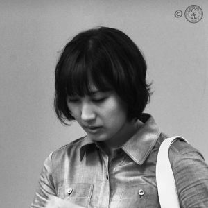 Japanese woman with short hair in Tokyo Japan